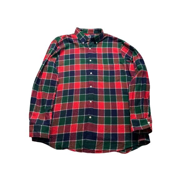 Club Room Men’s Red & Blue XXL Button Flannel Shirt Hiking Outdoor Work (263) - Picture 1 of 9